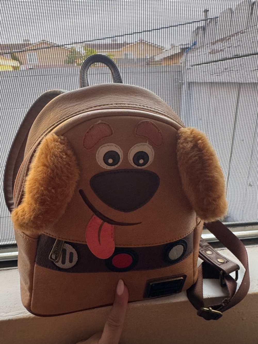 Brown Dog-Themed Pet Backpack Bag - Brown